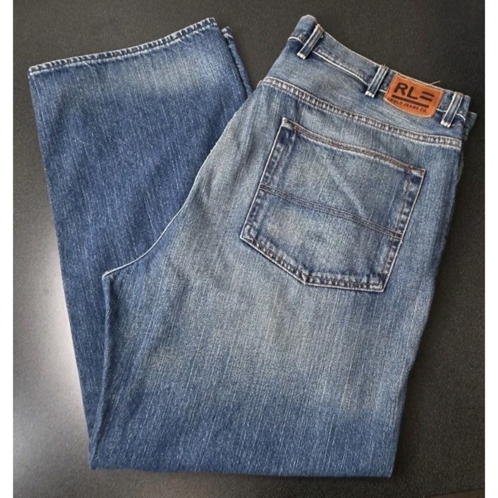 Ralph Lauren Men 40x30 Polo Jeans Co. Blue Denim Brixton RL Relaxed